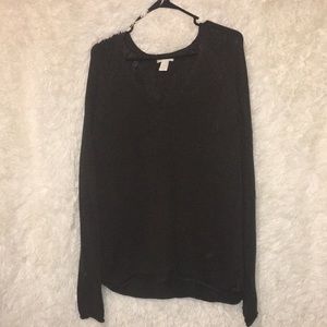 H&M charcoal gray, knitted Sweater. Size M